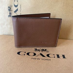 💯OUTSTOCK/NEW🆕Coach men ID cards wallets🆕